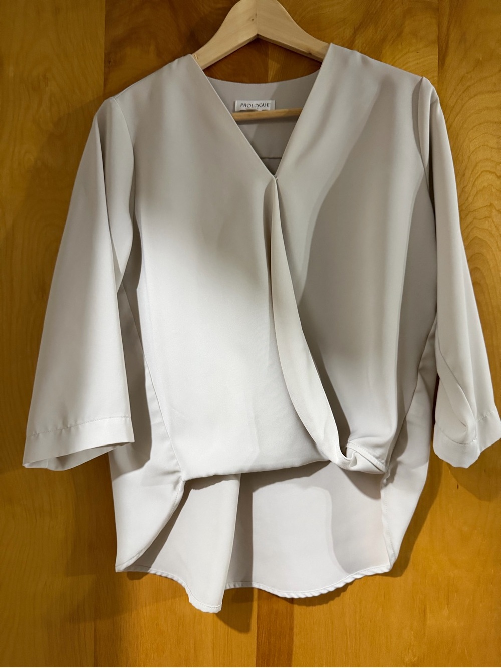 Prologue Light Beige V-Neck Blouse